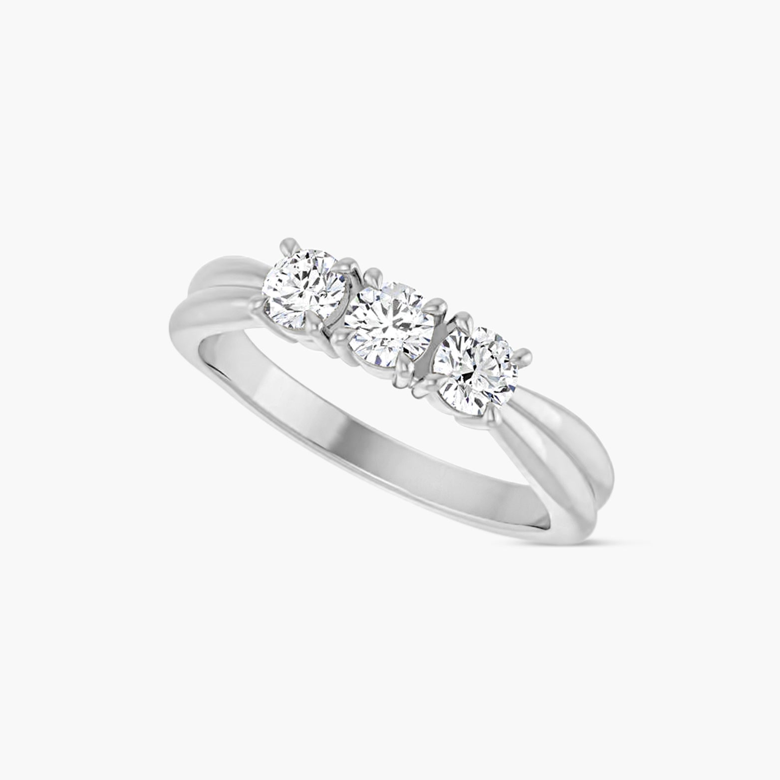 Three-Stone Round Diamond Anniversary Band