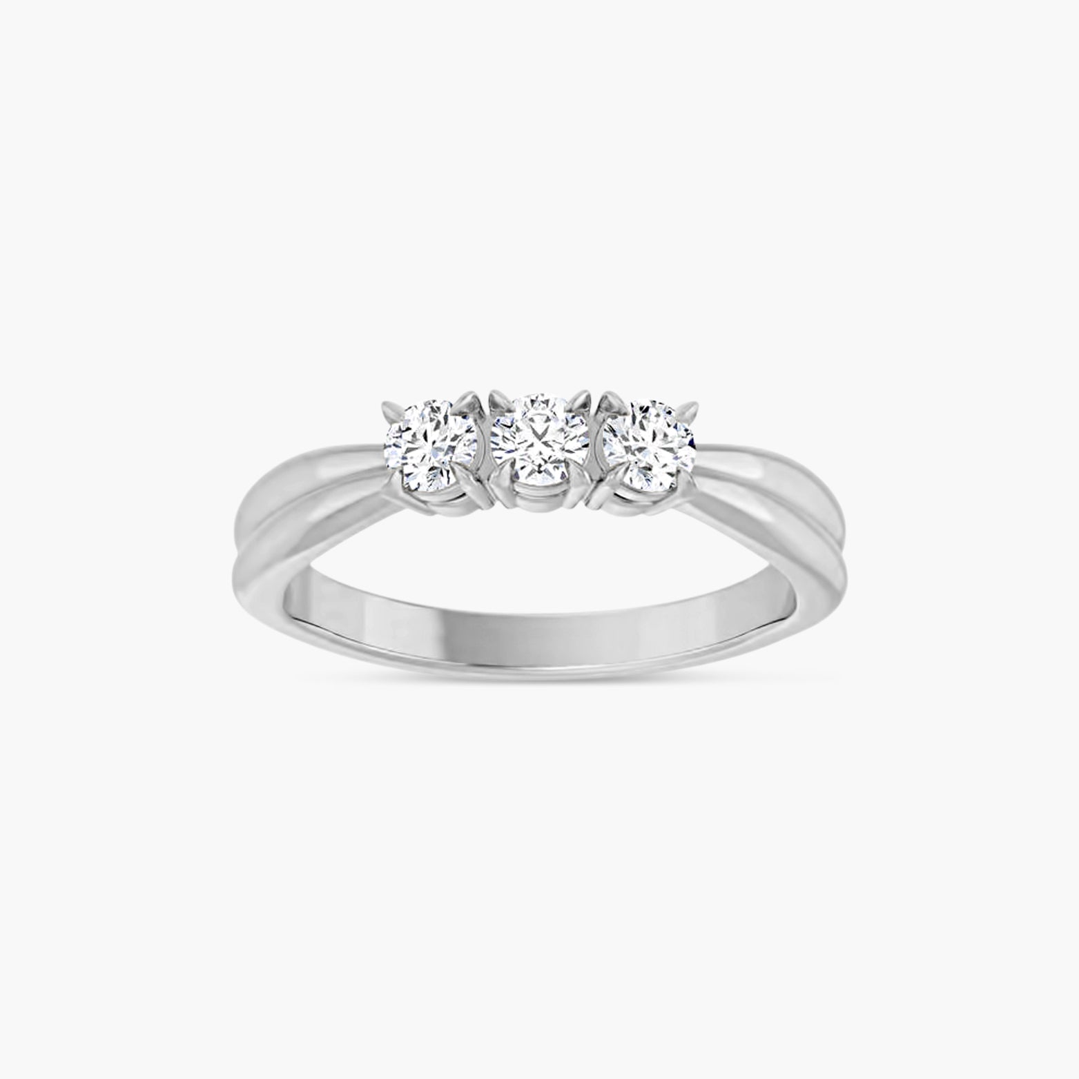 Three-Stone Round Diamond Anniversary Band
