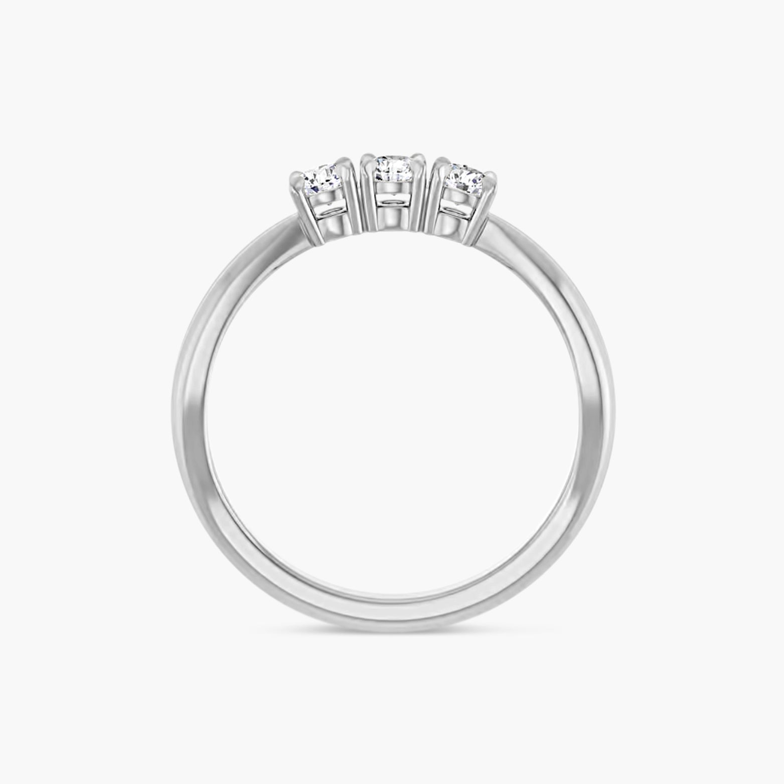 Three-Stone Round Diamond Anniversary Band