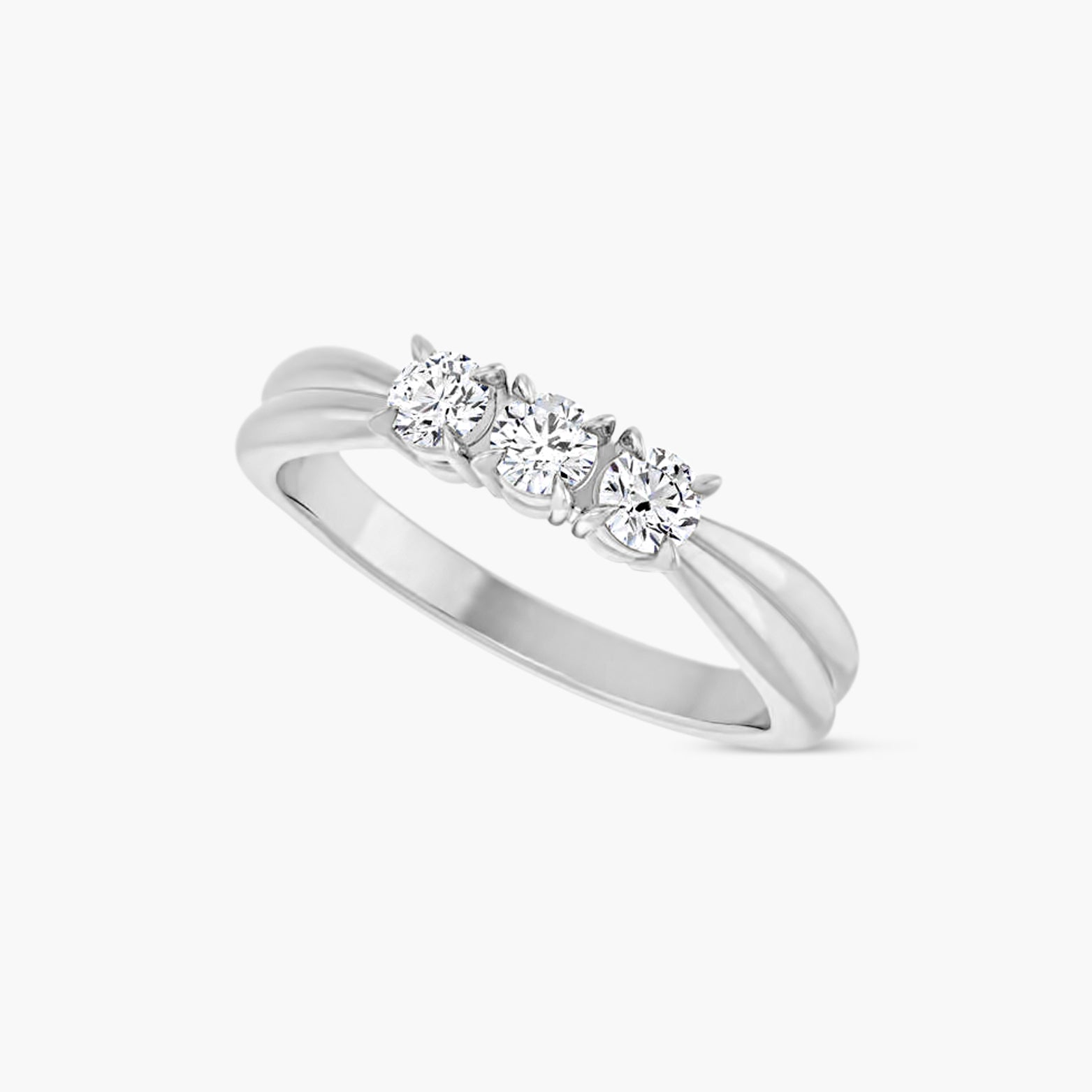 Three-Stone Round Diamond Anniversary Band