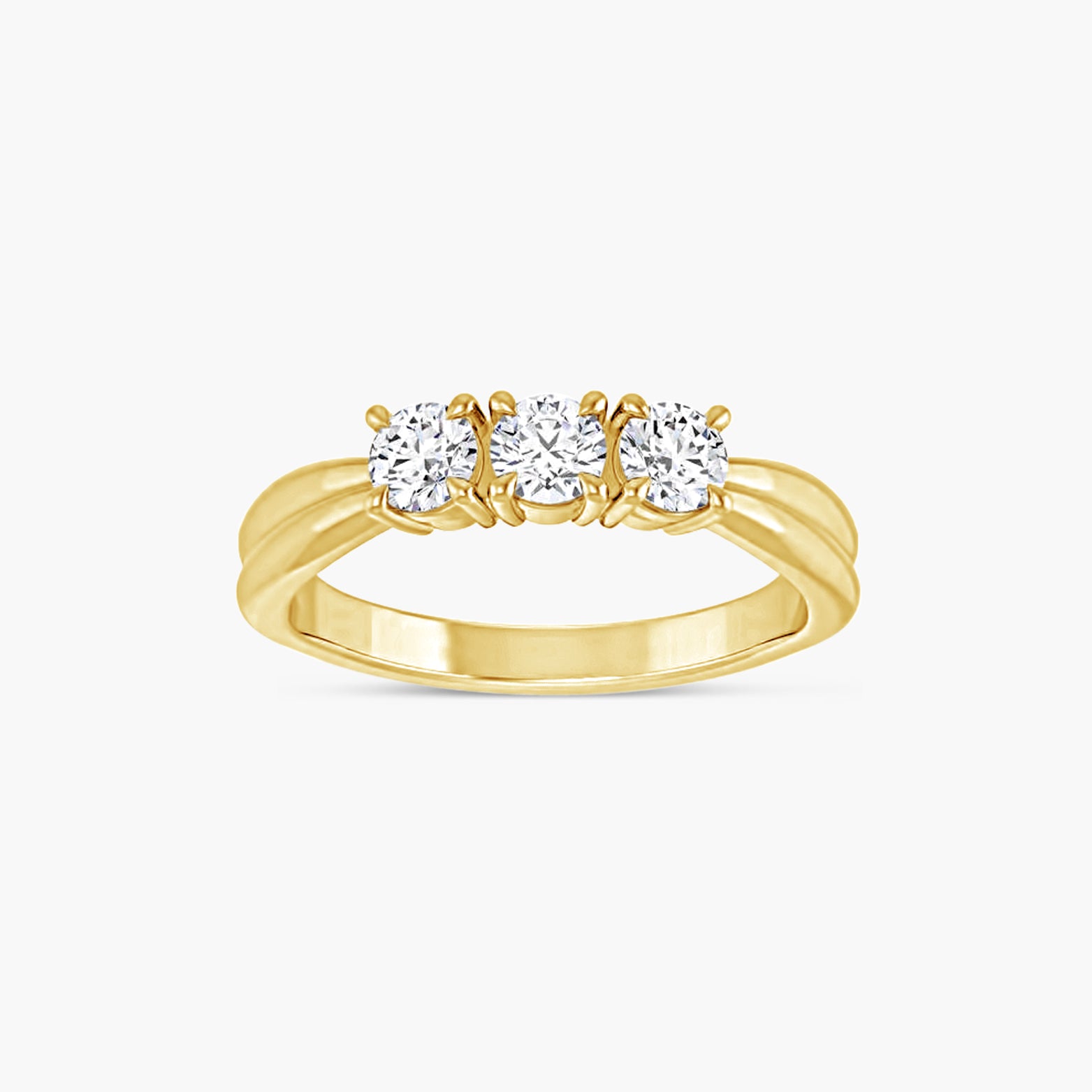 Three-Stone Round Diamond Anniversary Band