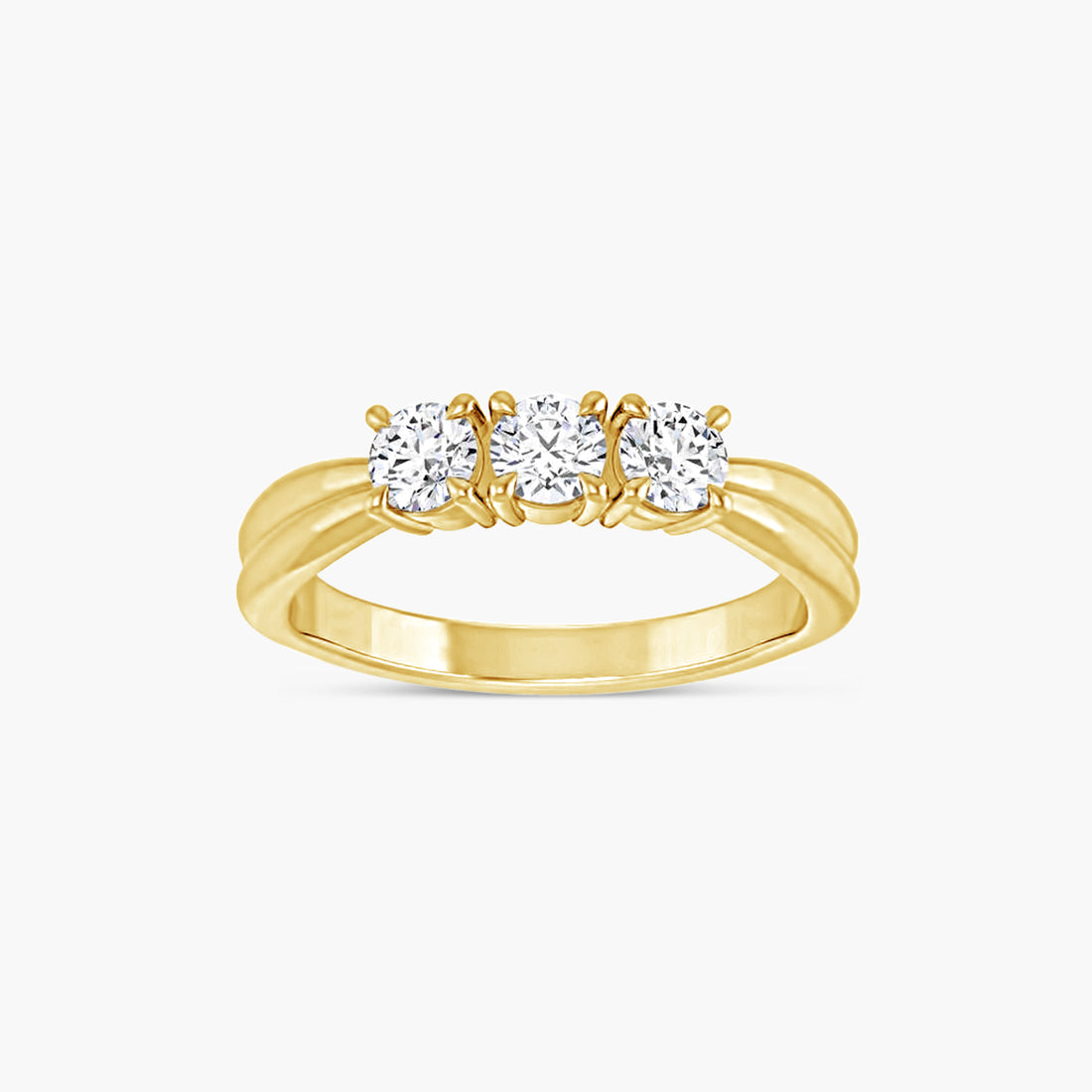 Three-Stone Round Diamond Anniversary Band