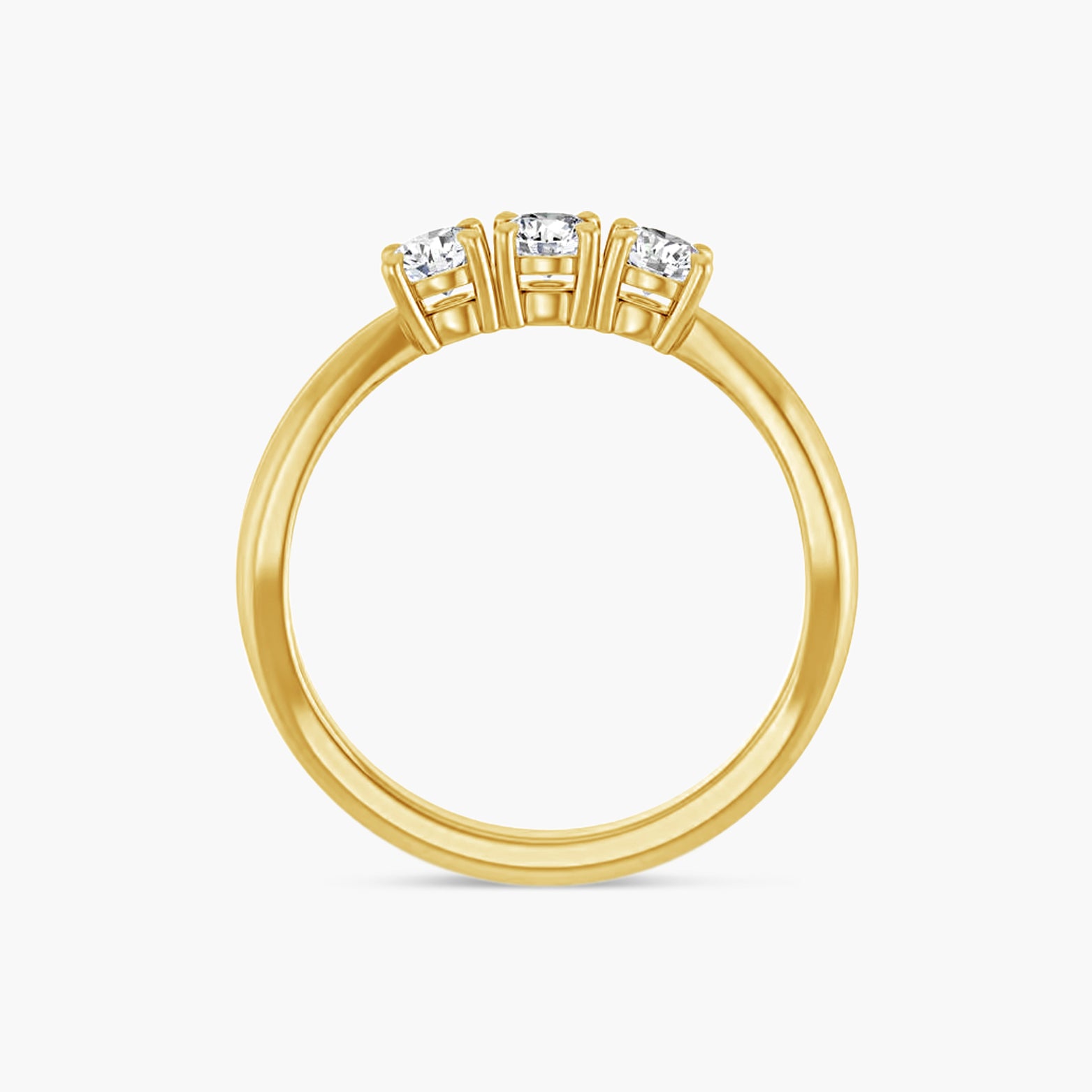 Three-Stone Round Diamond Anniversary Band