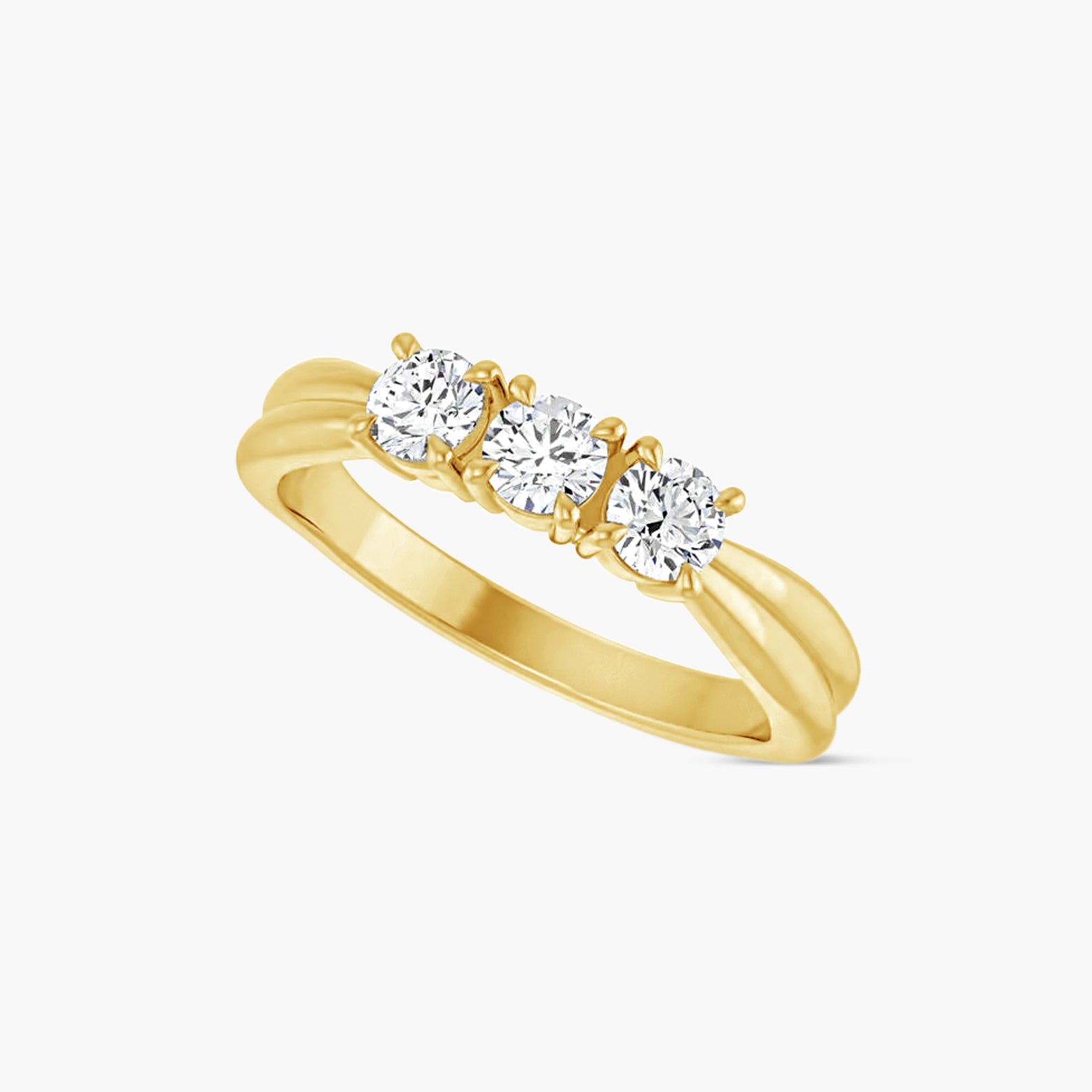 Three-Stone Round Diamond Anniversary Band