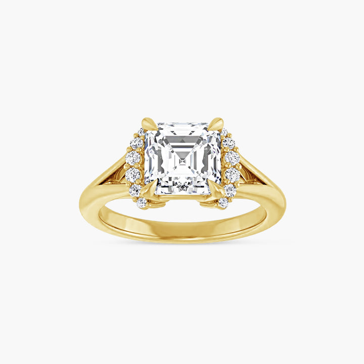 The Accented Iris Asscher Yellow Gold