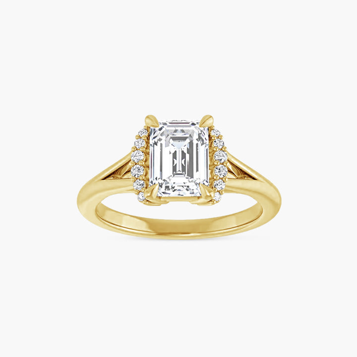 The Accented Iris Emerald Yellow Gold