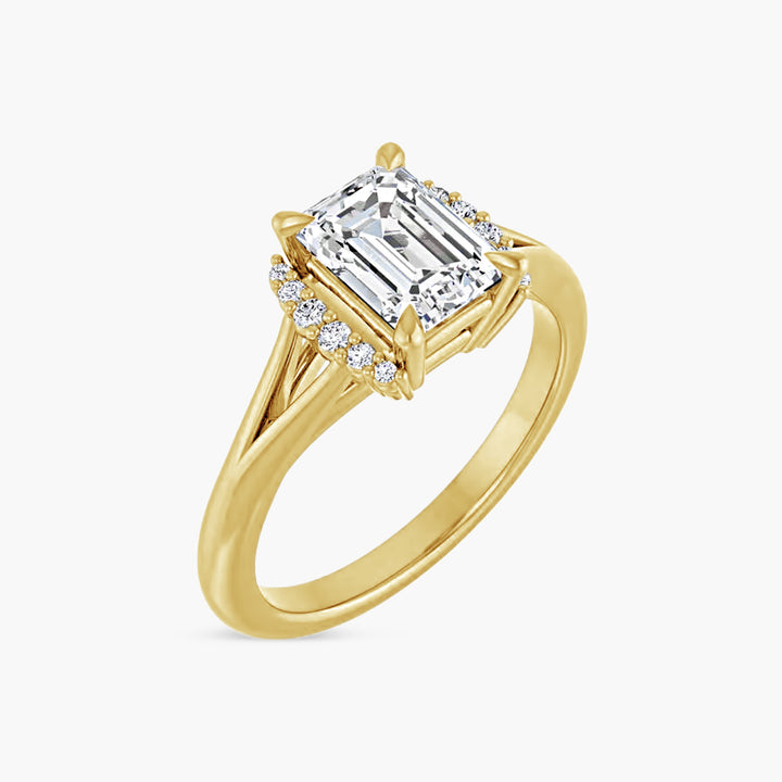 The Accented Iris Emerald Yellow Gold