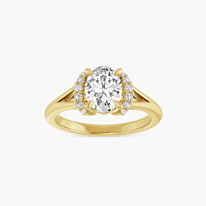 The Accented Iris Oval  Yellow Gold