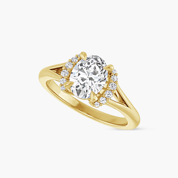 The Accented Iris Oval  Yellow Gold