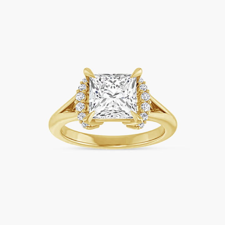 The Accented Iris Square Yellow Gold