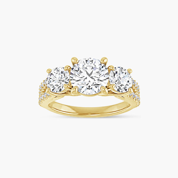 The Three-Stone Isla Yellow Gold