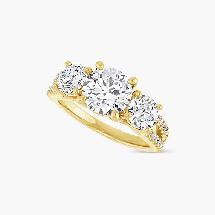 The Three-Stone Isla Yellow Gold