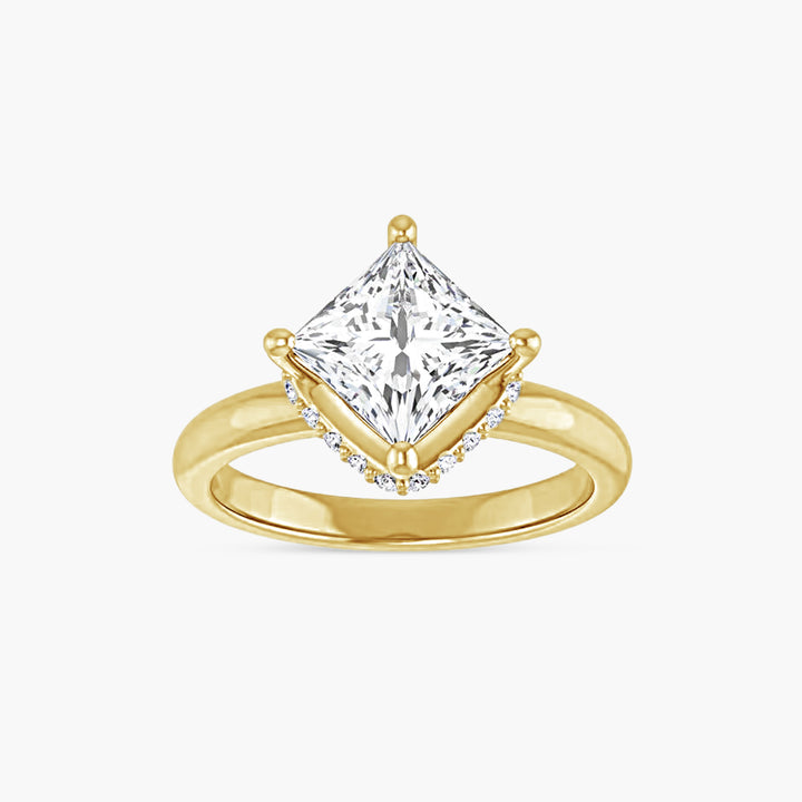 The Hidden Halo Mercy-Rae Square Yellow Gold