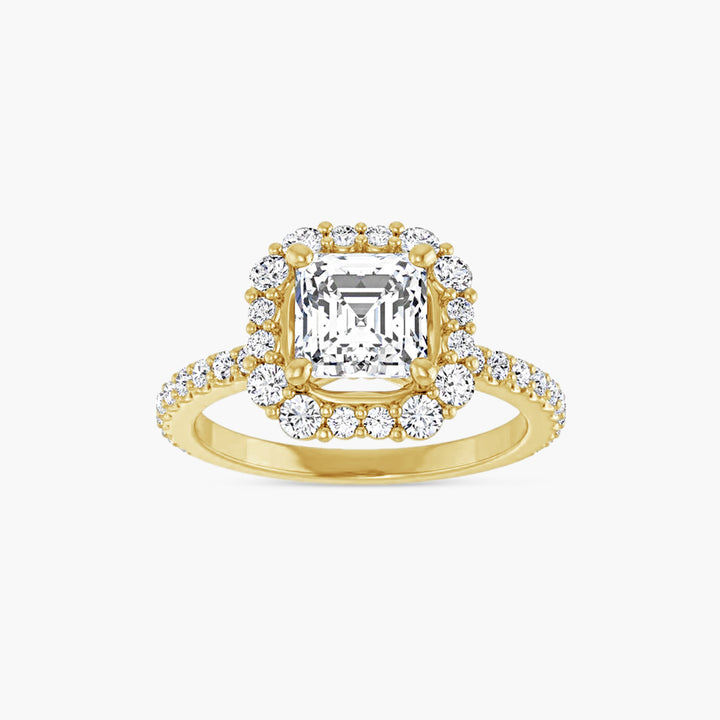 The Halo Thea Asscher Yellow Gold