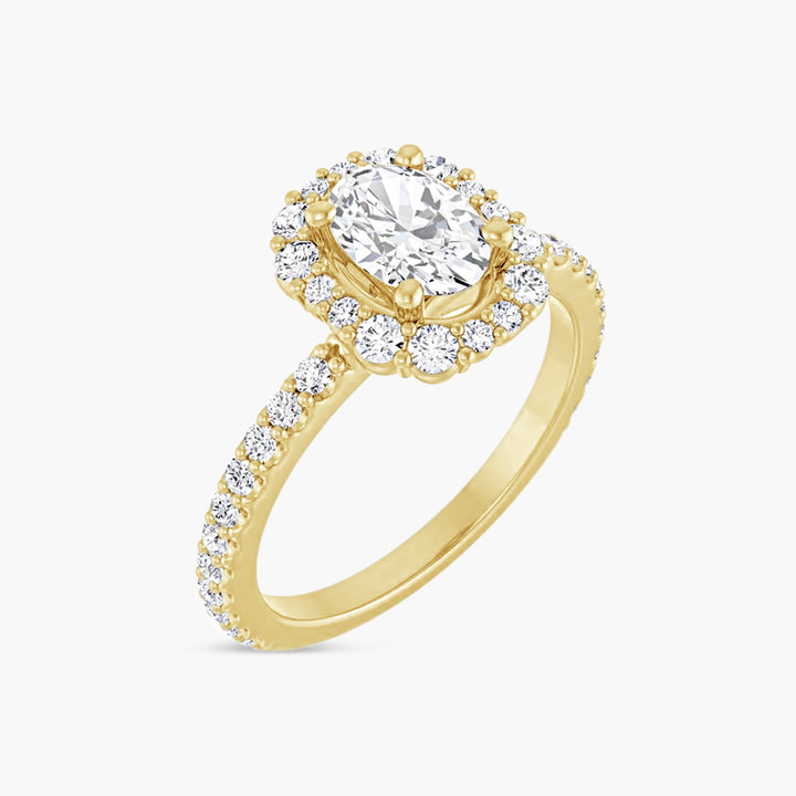 The Halo Thea Oval Yellow Gold