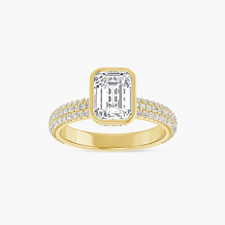 The Bezel-Set Seraphina Emerald Yellow Gold