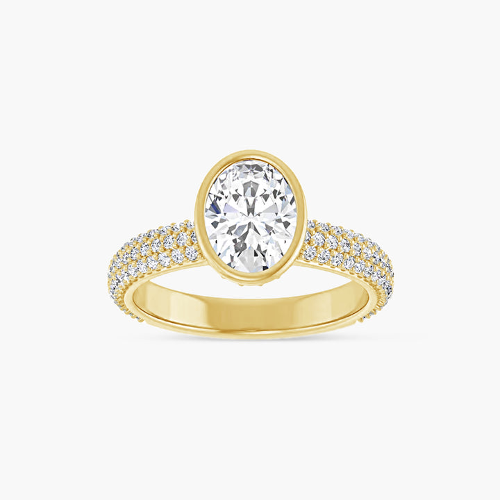 The Bezel-Set Seraphina Oval  Yellow Gold