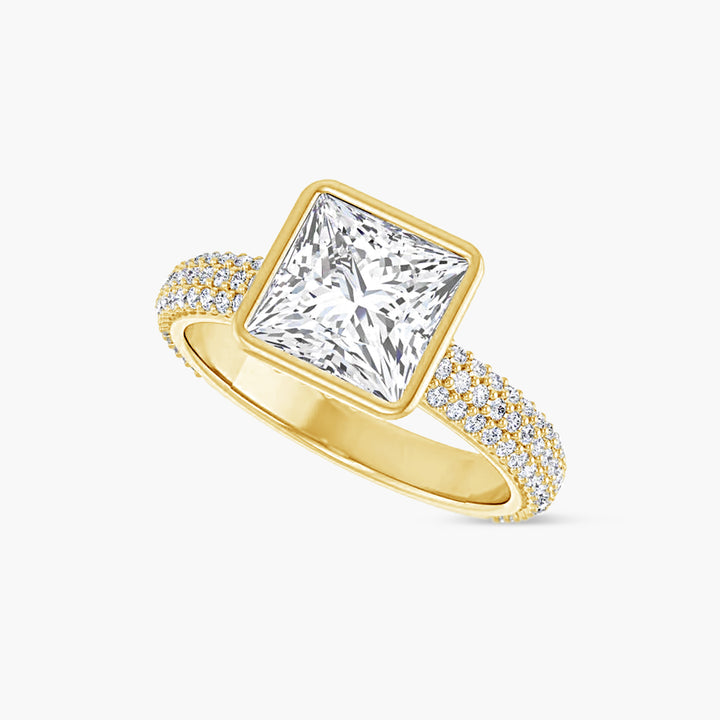 The Bezel-Set Seraphina Square Yellow Gold