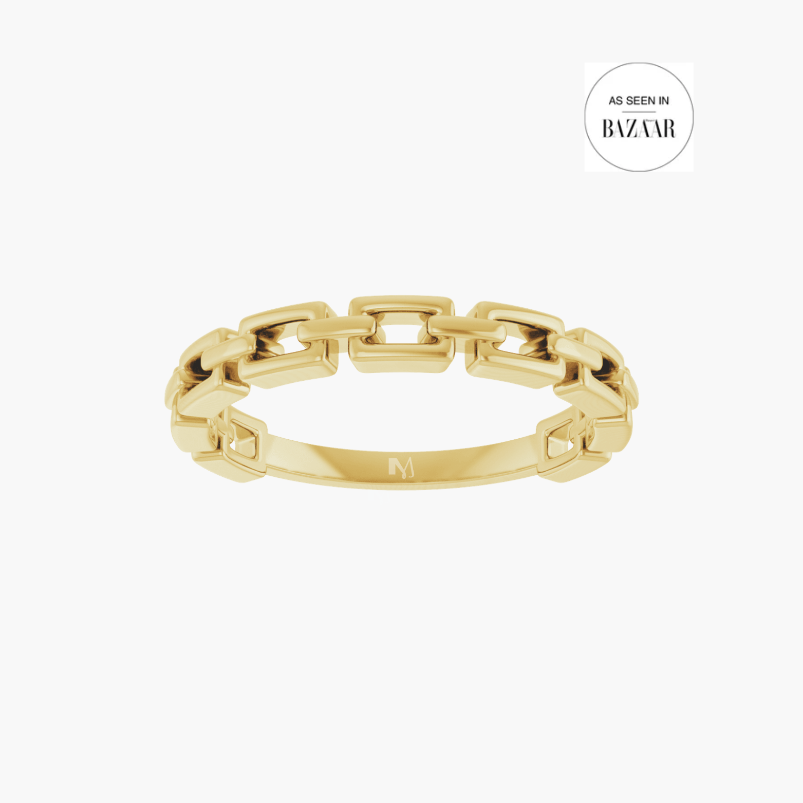 14K Gold Chain Link Ring