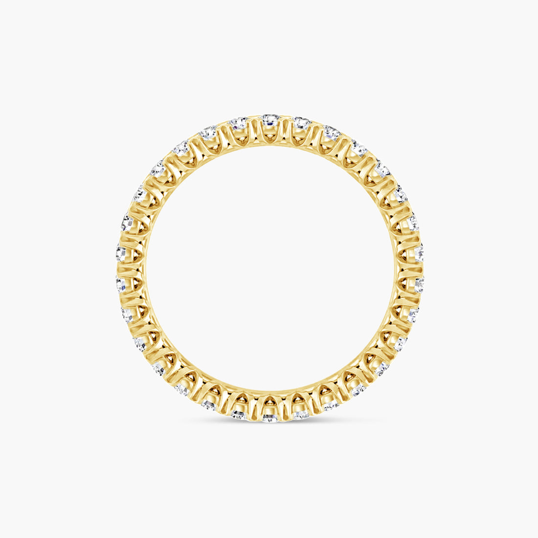 Round Low Profile V-Prong Eternity Band