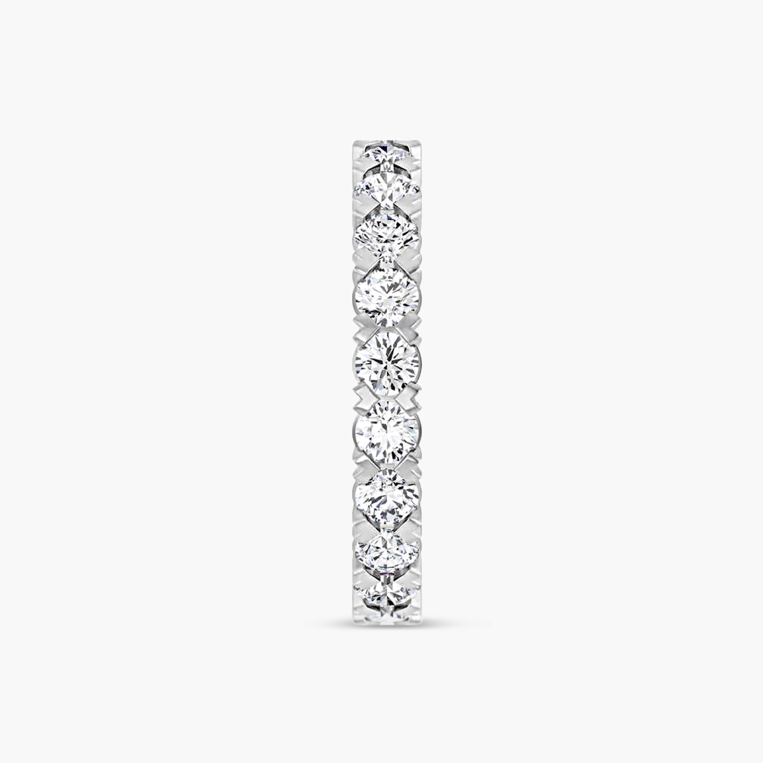 Round Low Profile V-Prong Eternity Band
