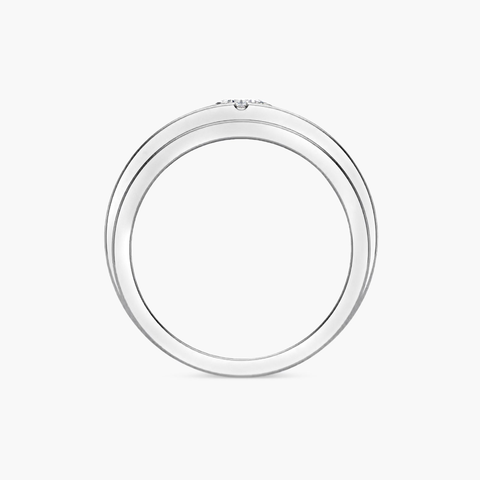 Lab-Grown Diamond Grooved Band