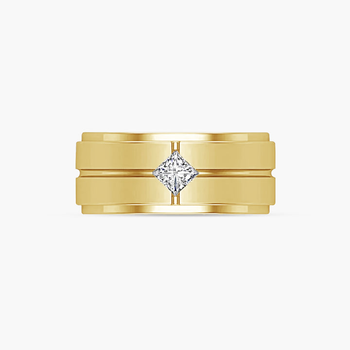 Lab-Grown Diamond Grooved Band