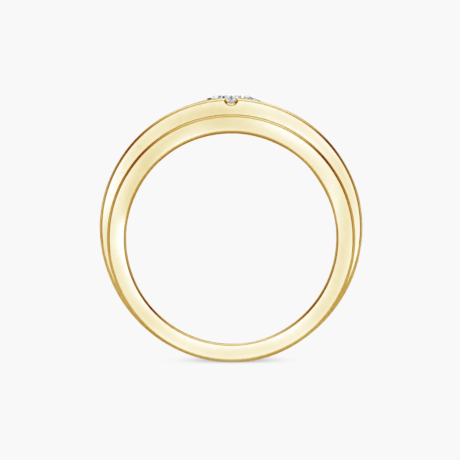 Lab-Grown Diamond Grooved Band