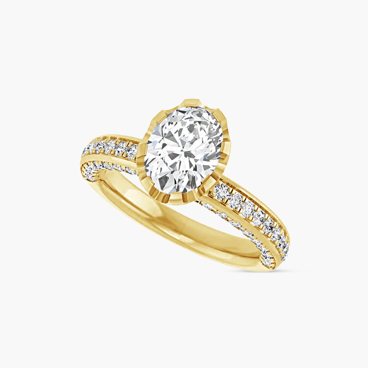 The Accented Lila  Oval  Yellow Gold