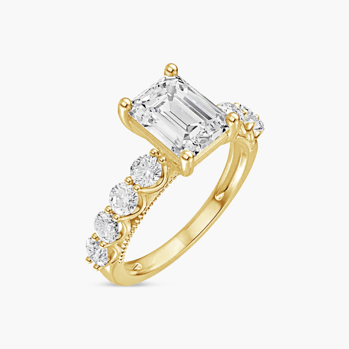 The Accented Lydia-Rose Emerald Yellow Gold