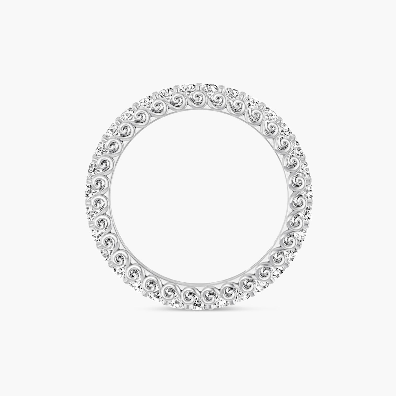2 mm Round Sculptural Eternity Band