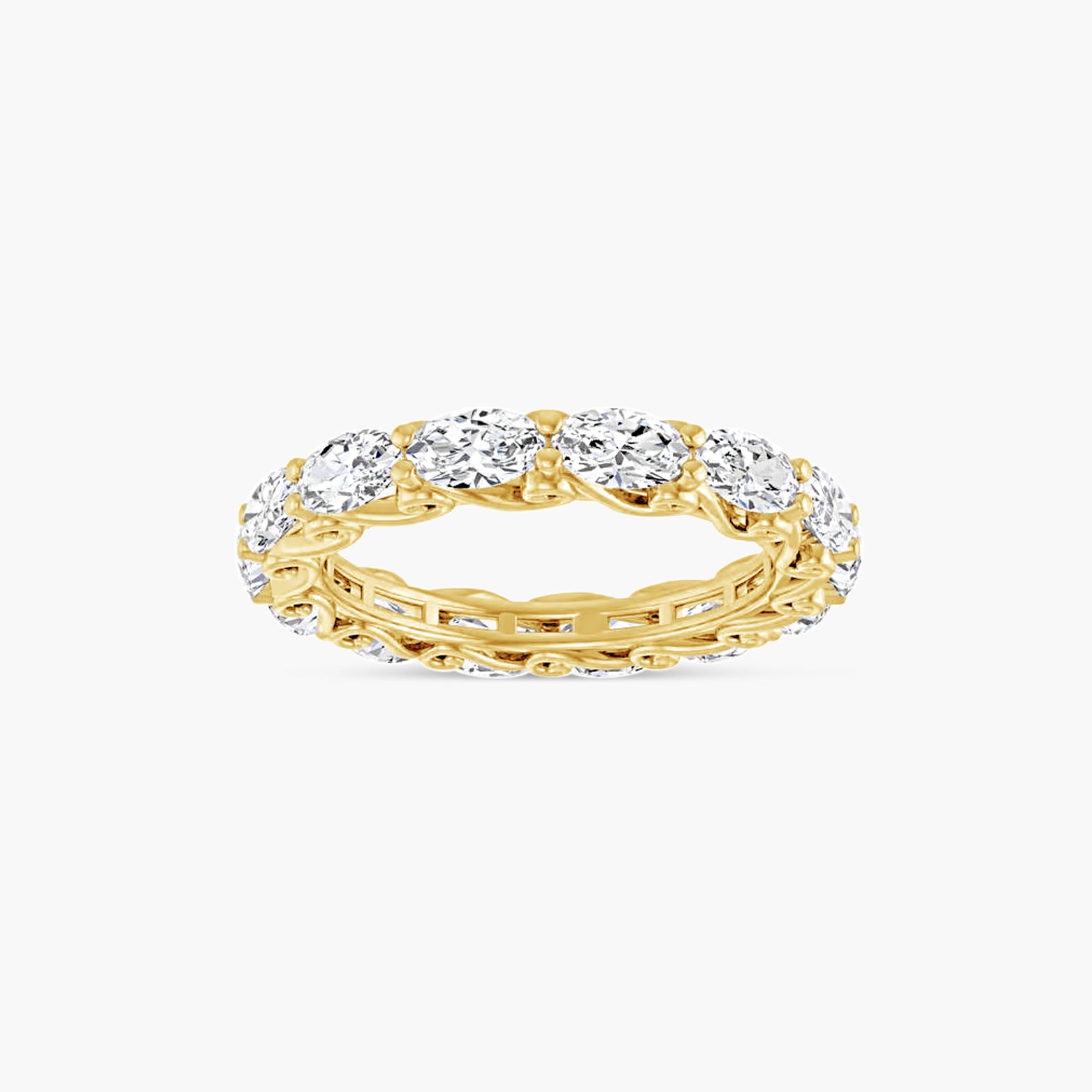 Oval Sculptural Eternity Band