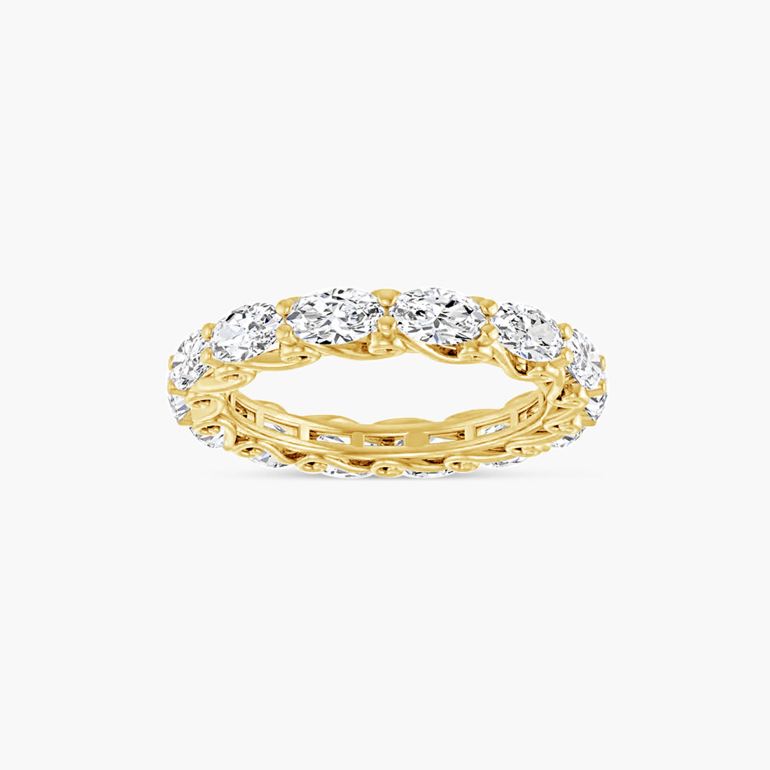 Oval Sculptural Eternity Band