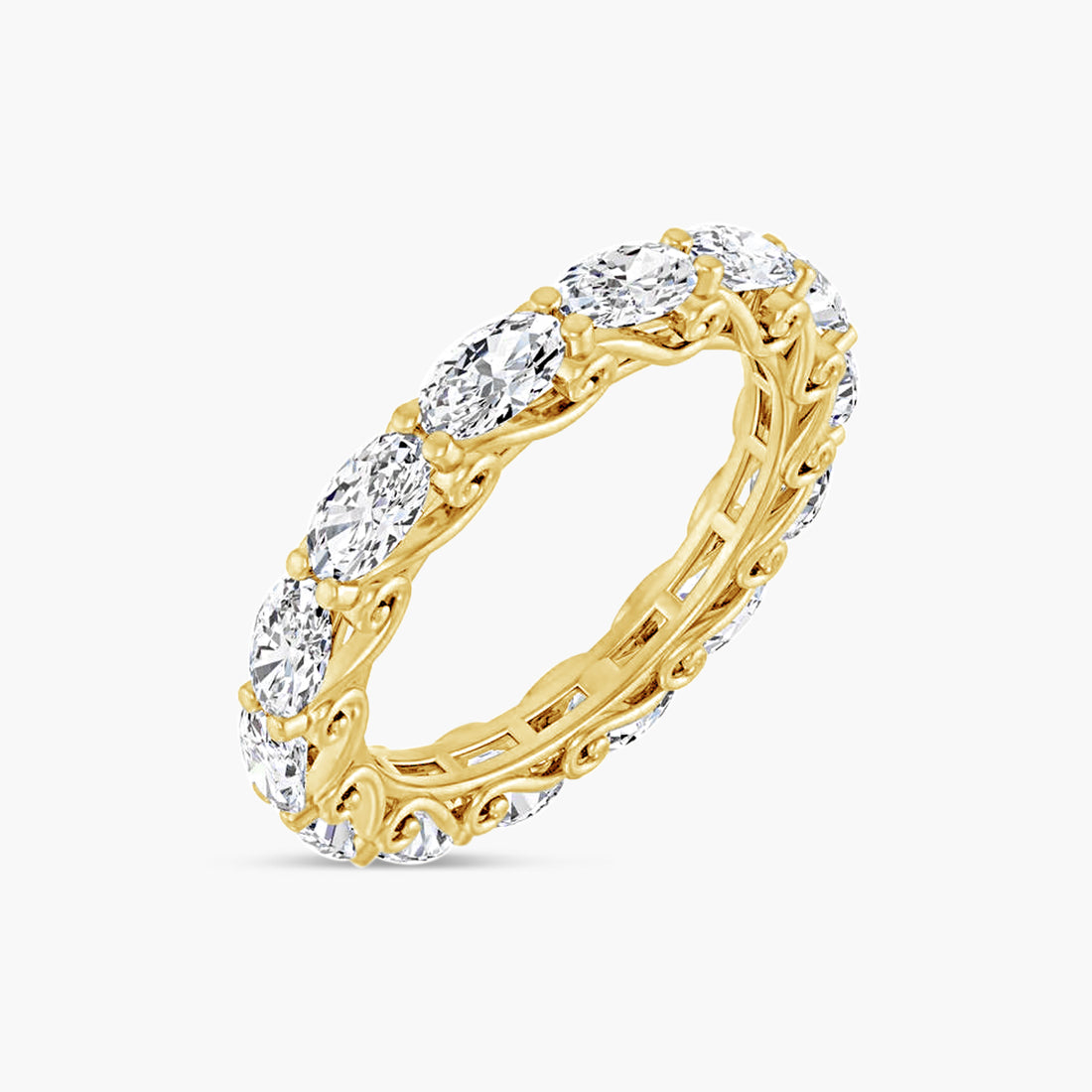 Oval Sculptural Eternity Band