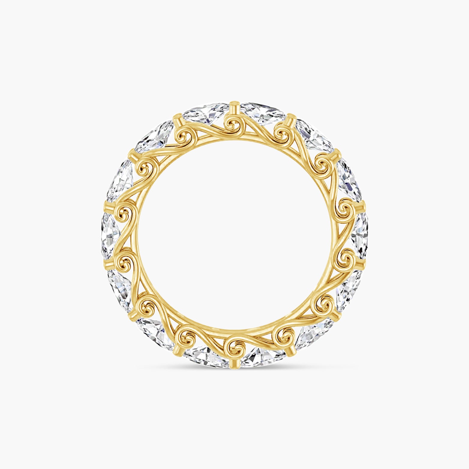 Oval Sculptural Eternity Band