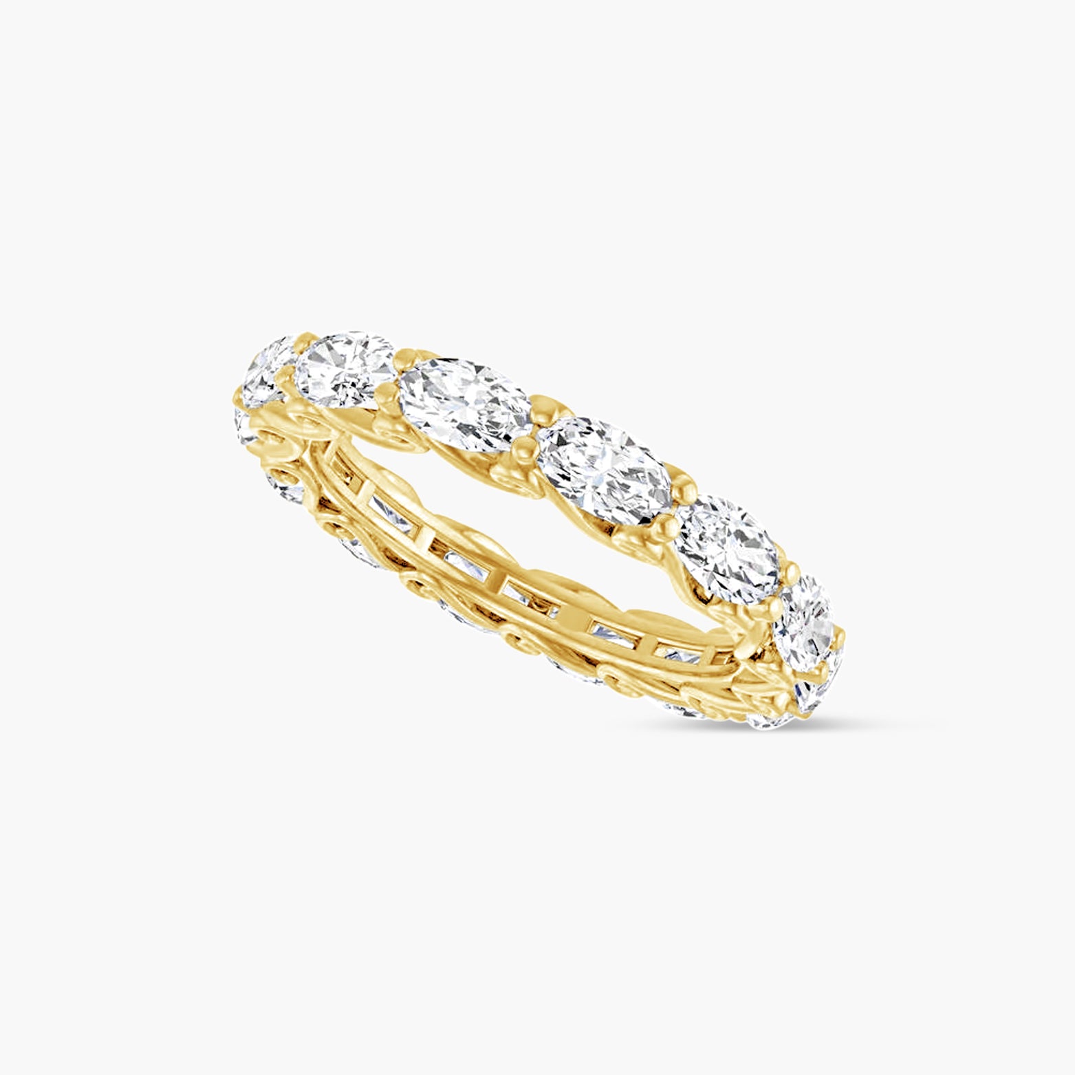 Oval Sculptural Eternity Band
