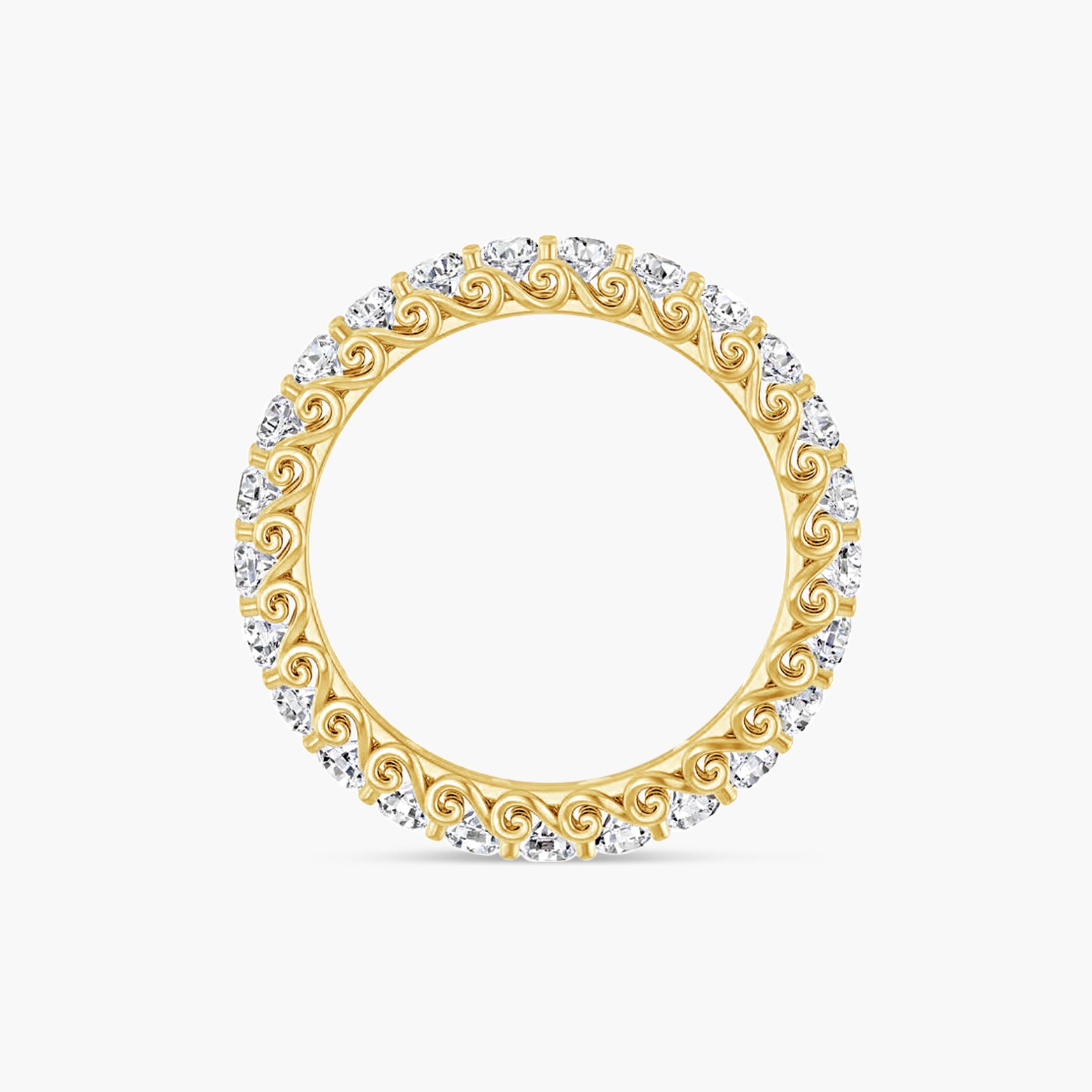 2.5 mm Round Sculptural Eternity Band