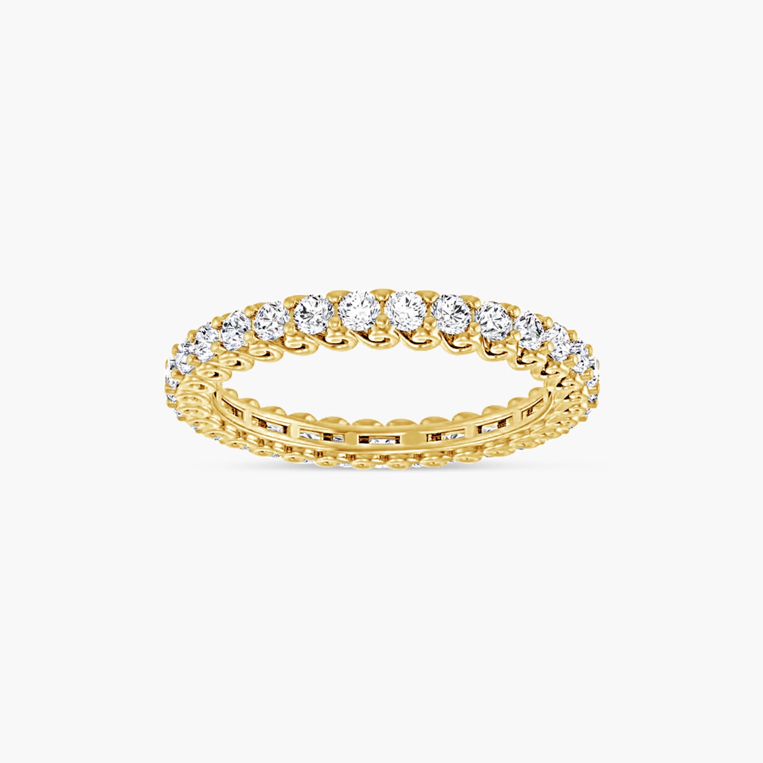 2 mm Round Sculptural Eternity Band