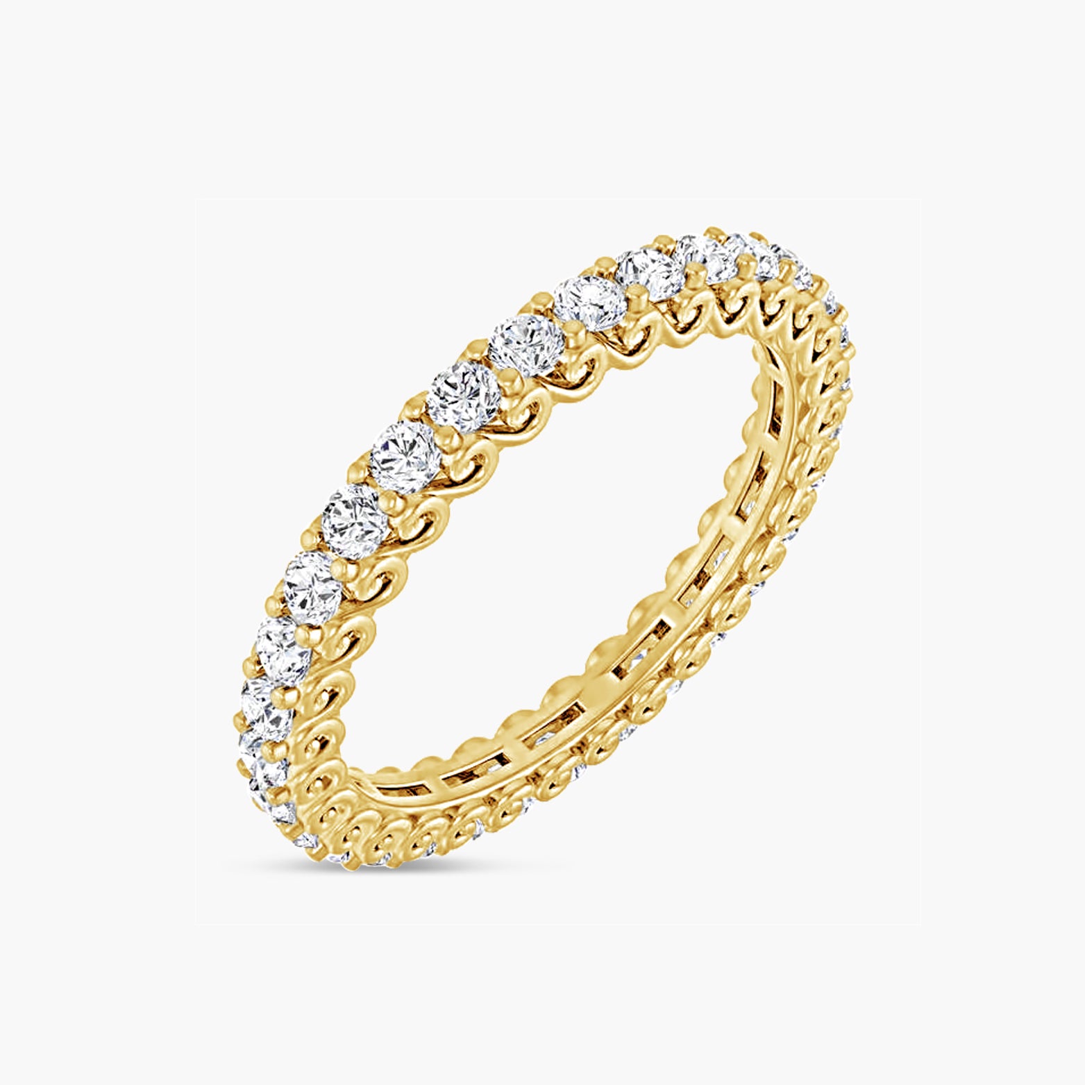 2 mm Round Sculptural Eternity Band