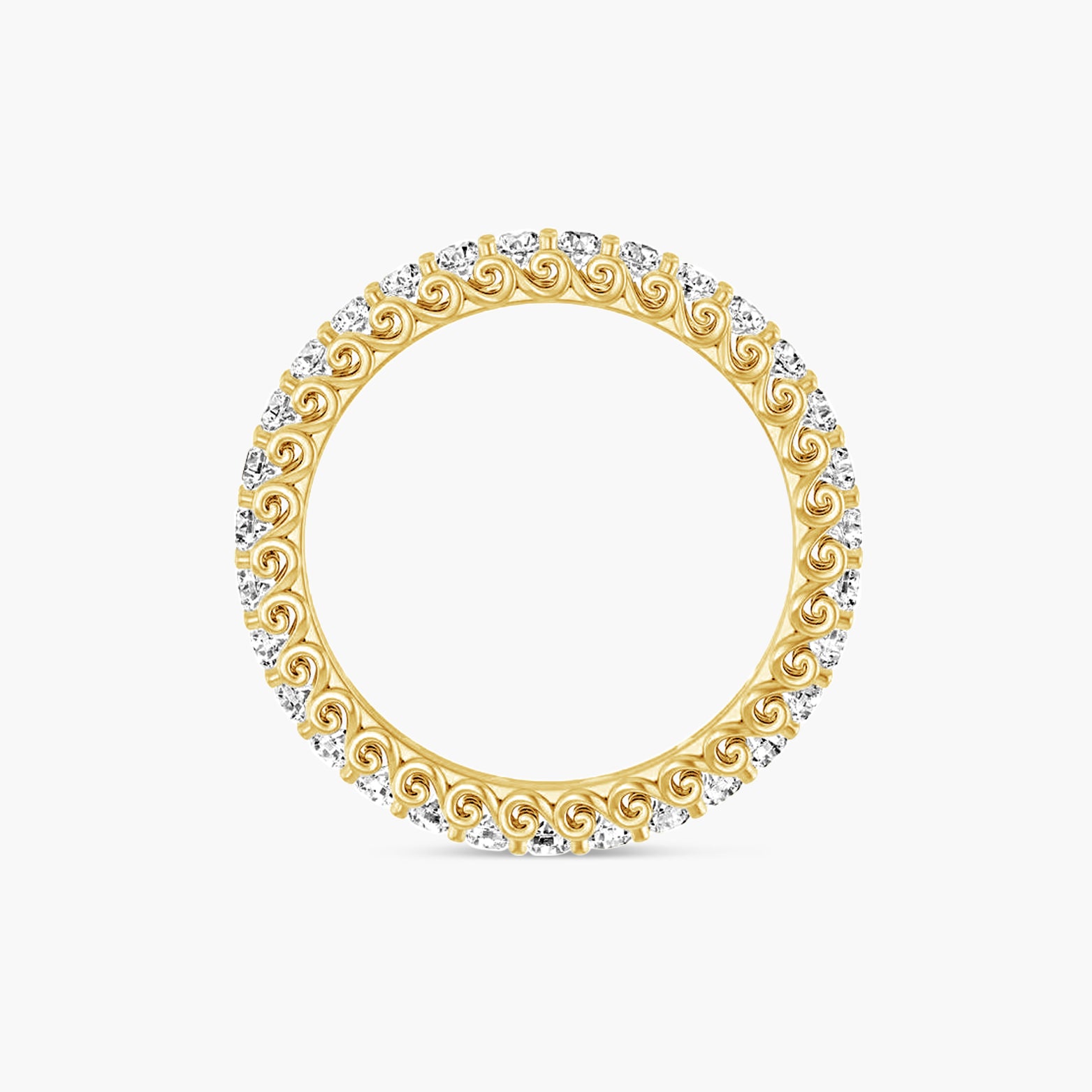 2 mm Round Sculptural Eternity Band