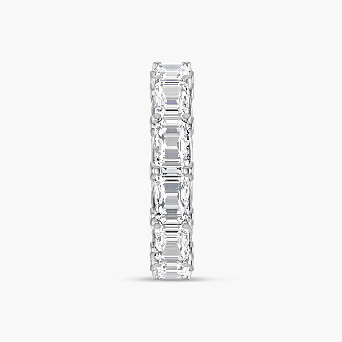 5.8x4.2 mm Emerald Sculptural Eternity Band
