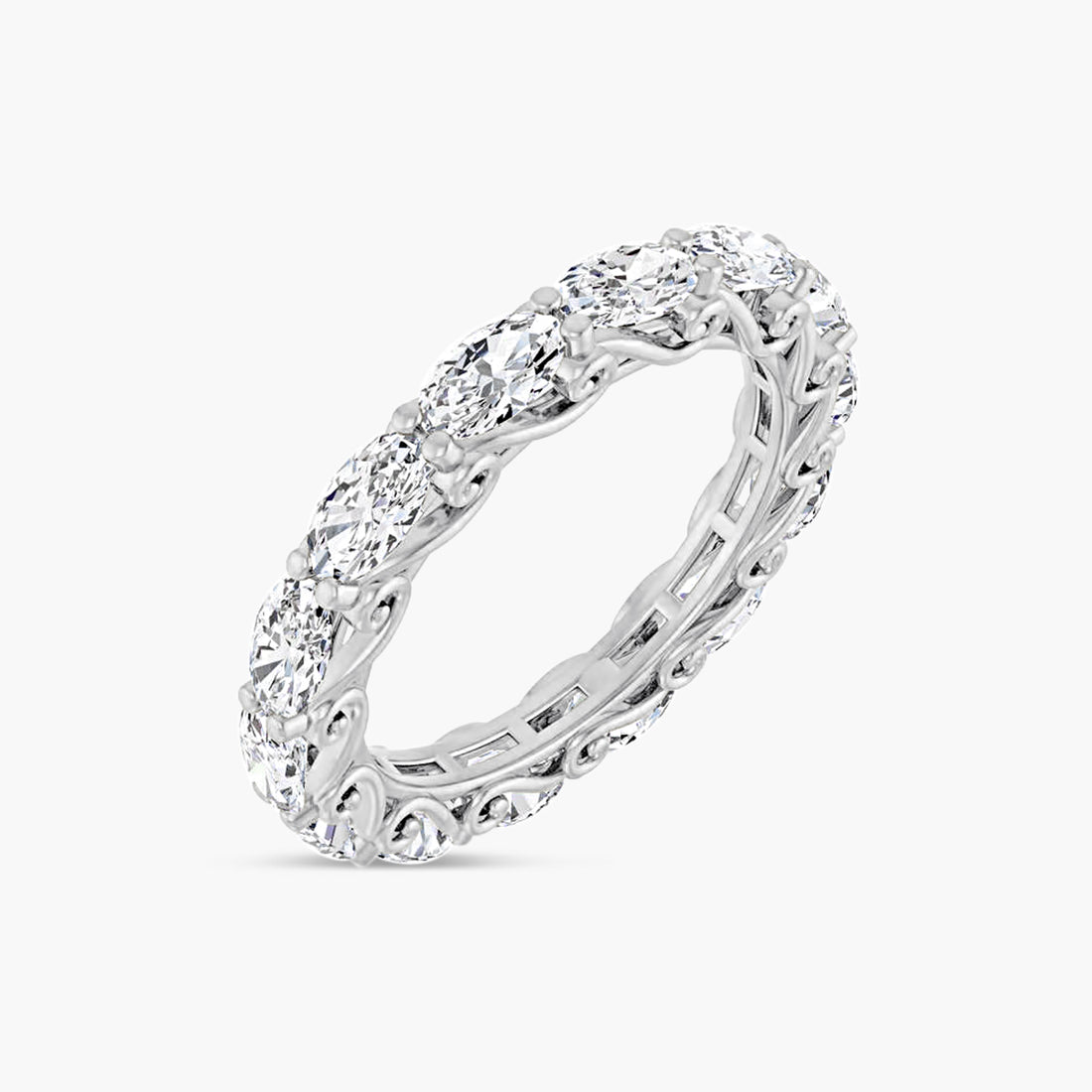 Oval Sculptural Eternity Band