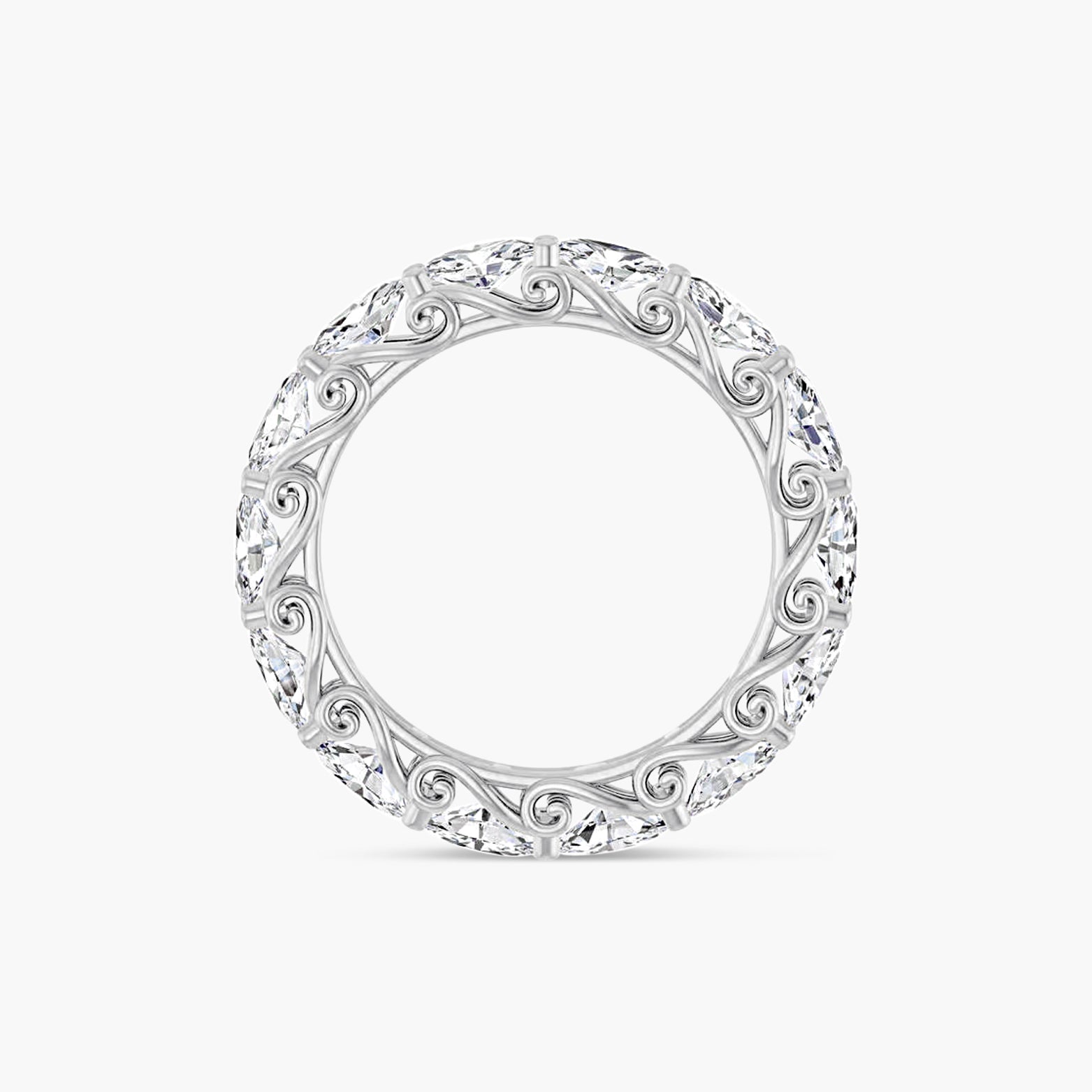 Oval Sculptural Eternity Band