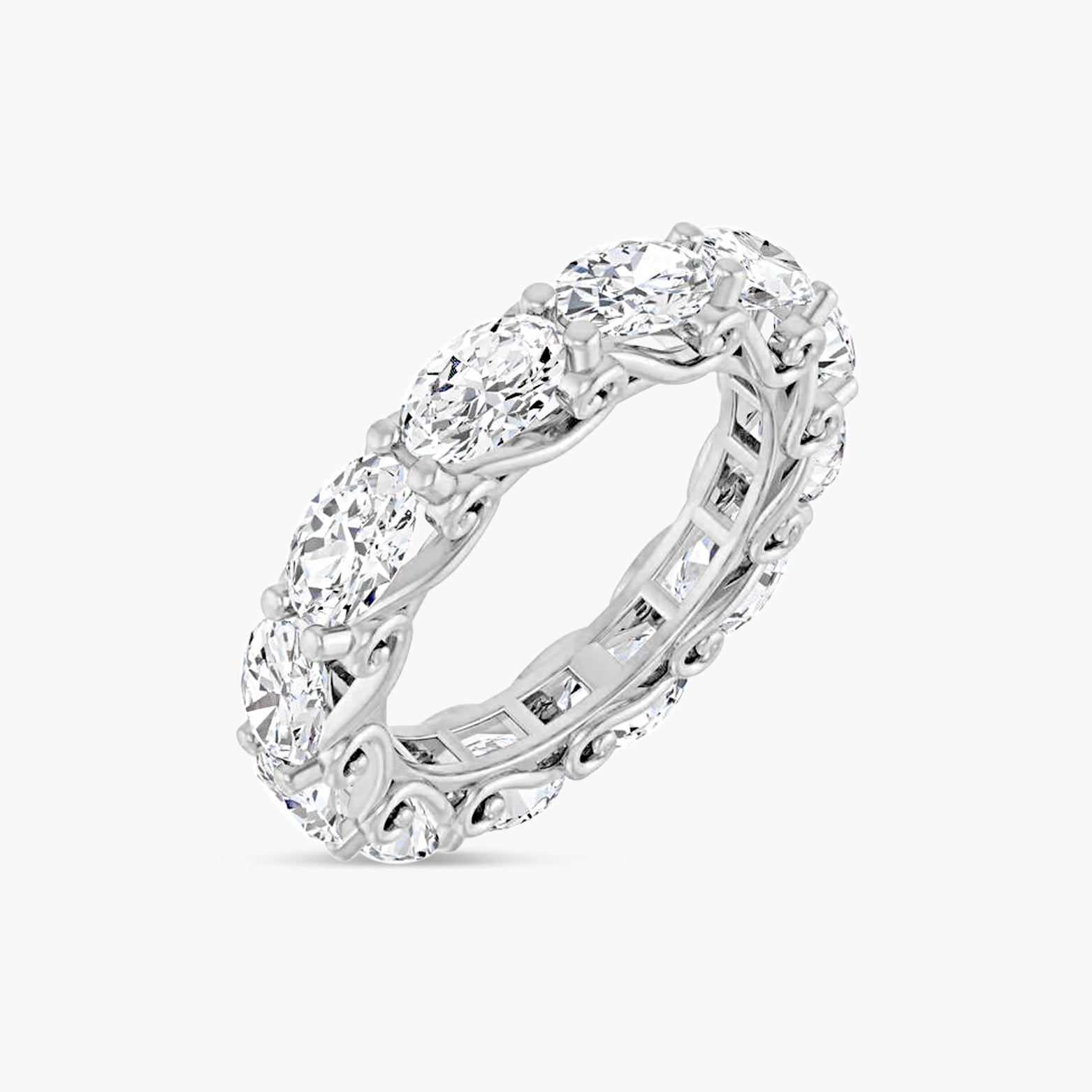 Oval Sculptural Eternity Band