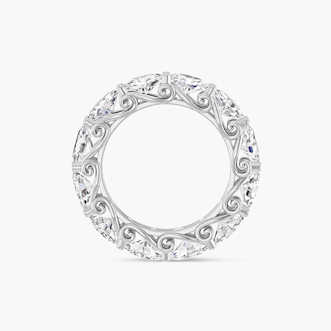 Oval Sculptural Eternity Band