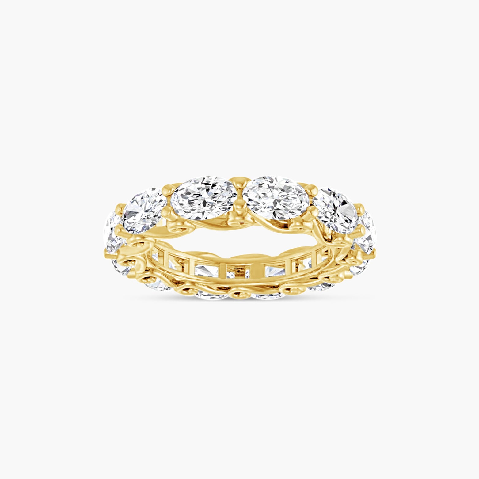 Oval Sculptural Eternity Band