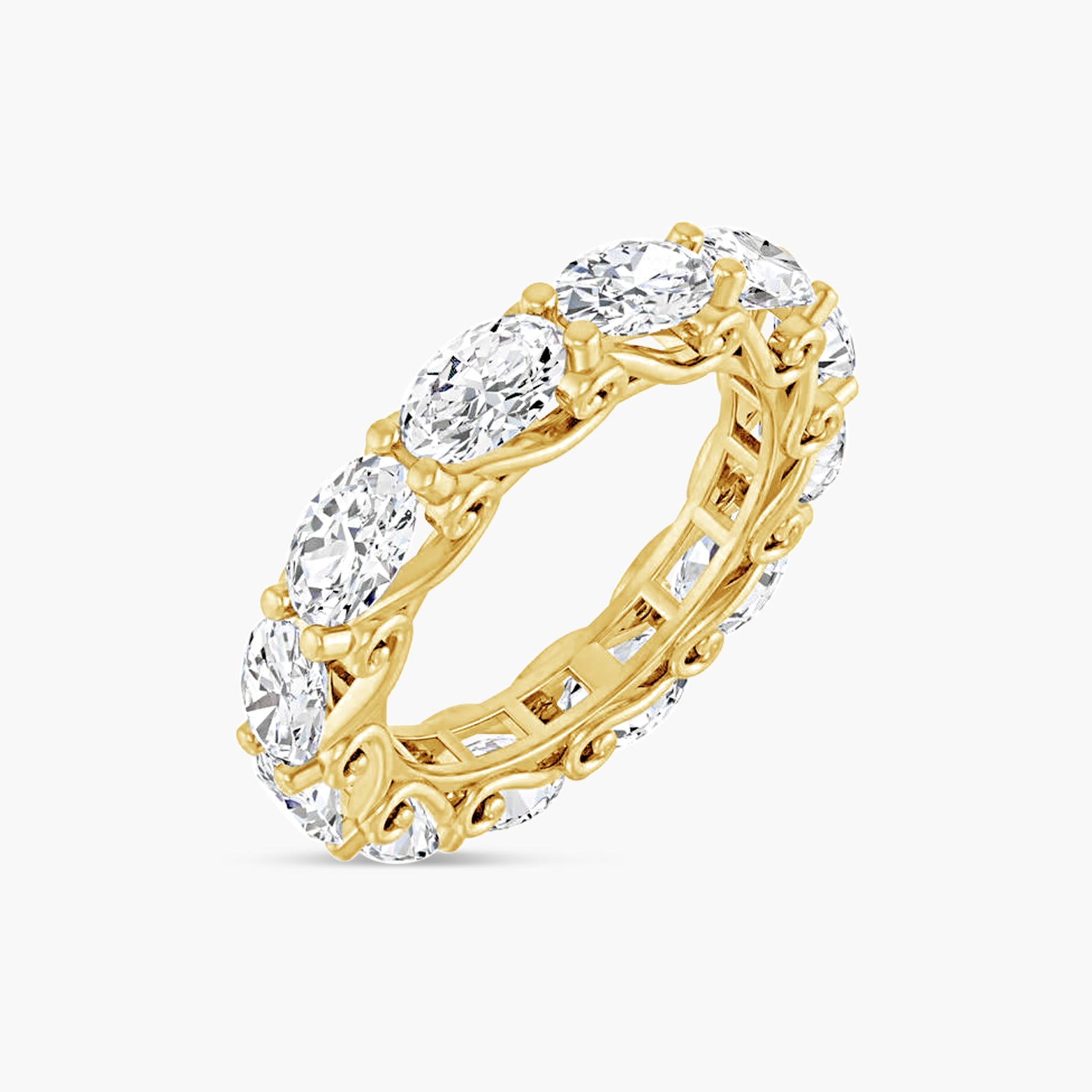 Oval Sculptural Eternity Band