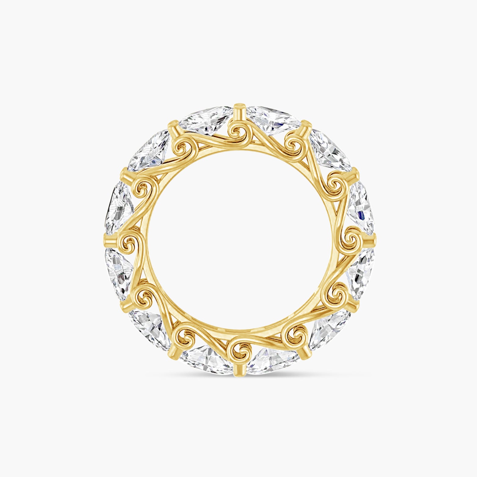 Oval Sculptural Eternity Band
