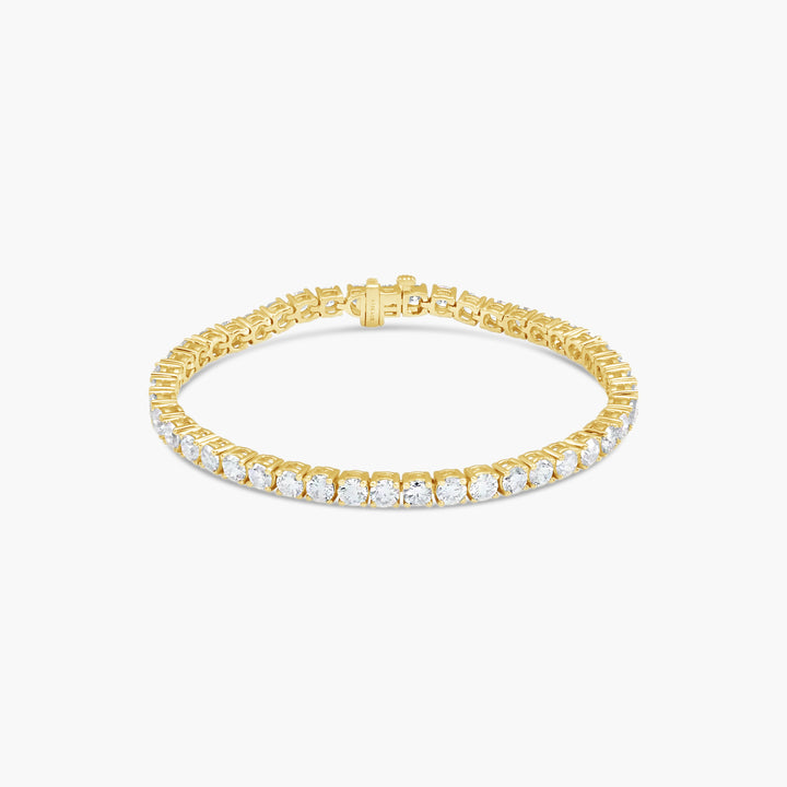 9 CTW Classic Lab-Grown Diamond Tennis Bracelet – 14K Yellow Gold