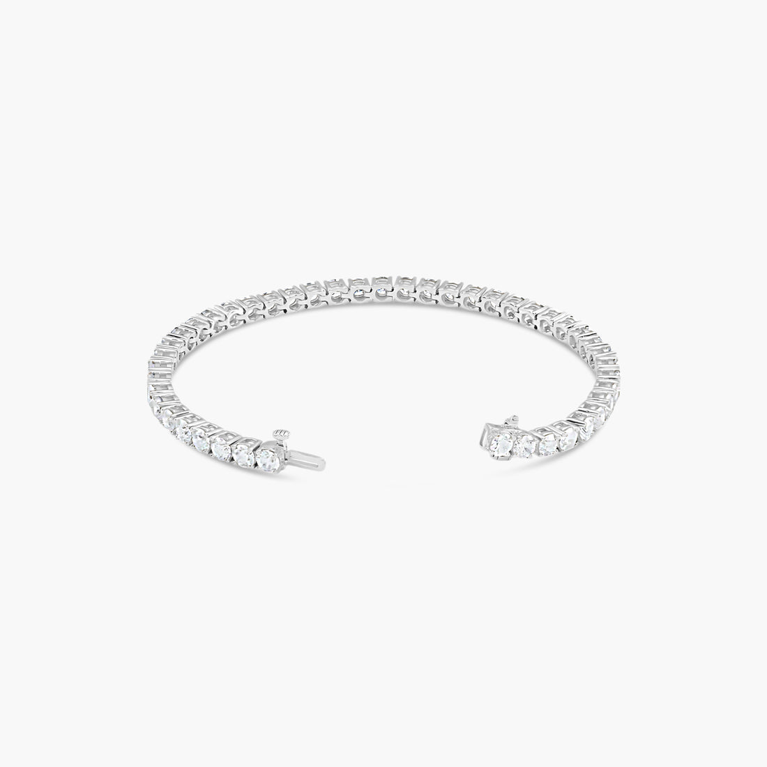 10 CTW Classic Lab-Grown Diamond Tennis Bracelet – 14K White Gold